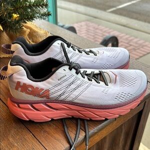 Hoka Women's Running Shoes - White and Pink